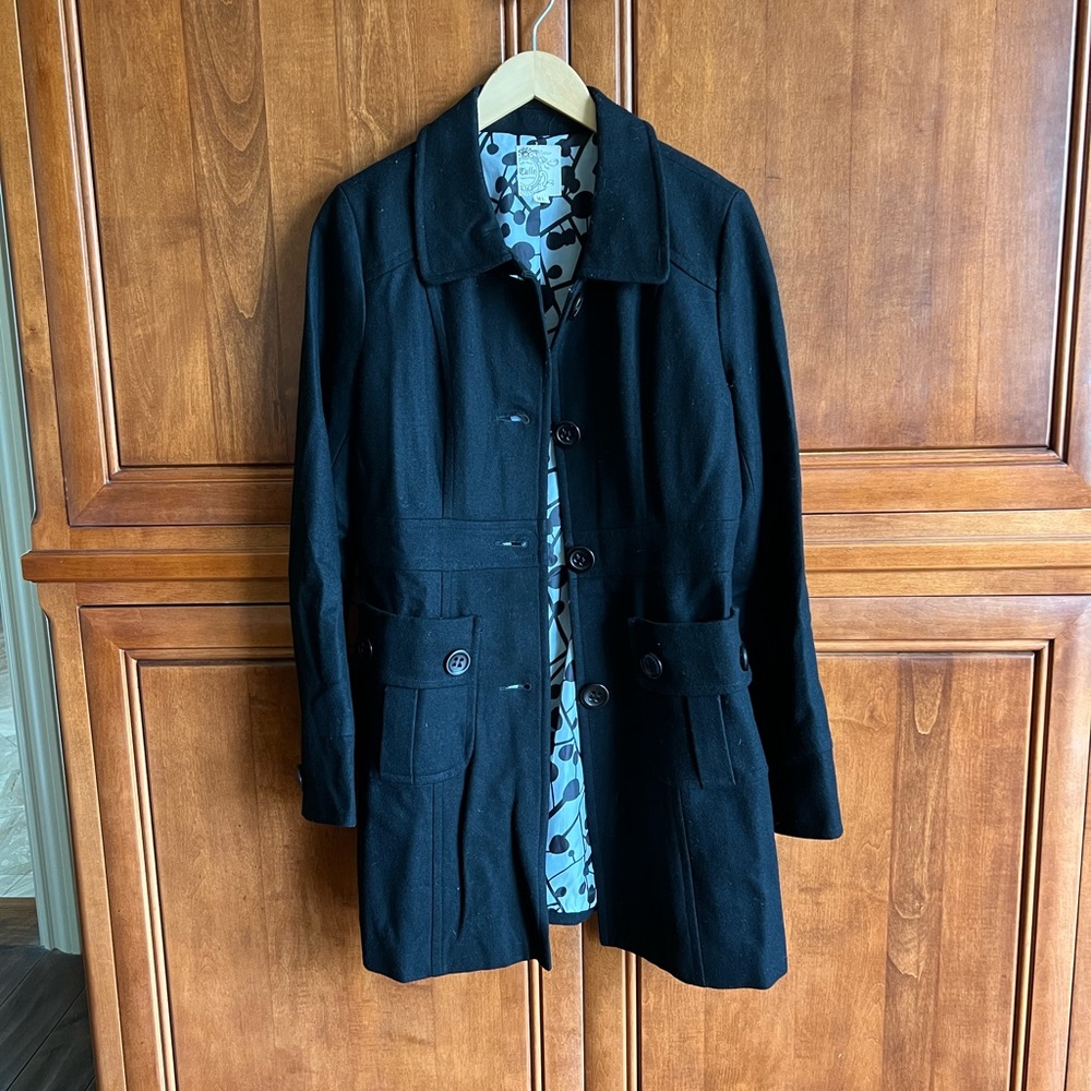 Black peacoat